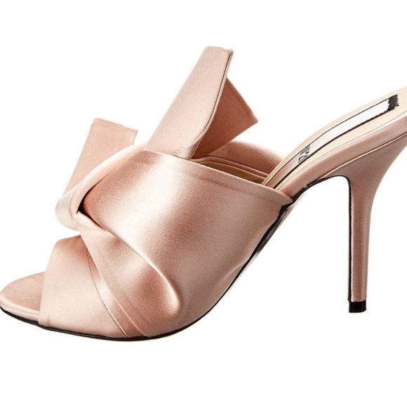 NEW N21 satin high heel sandal raso cipria shoes 40.5 - Picture 2 of 7